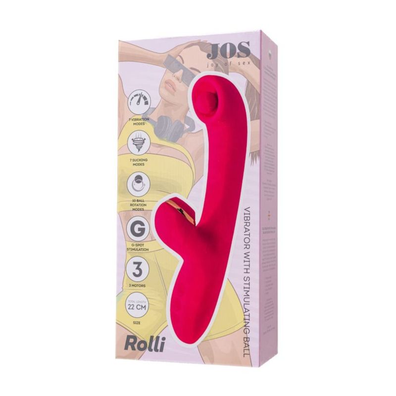Jos Rolli Stimulating Ball Vibrator With Vacuum Clitoral Stimulator