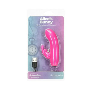 Powerbullet Alices Bunny Rechargeable Bullet With Rabbit Sleeve Pink