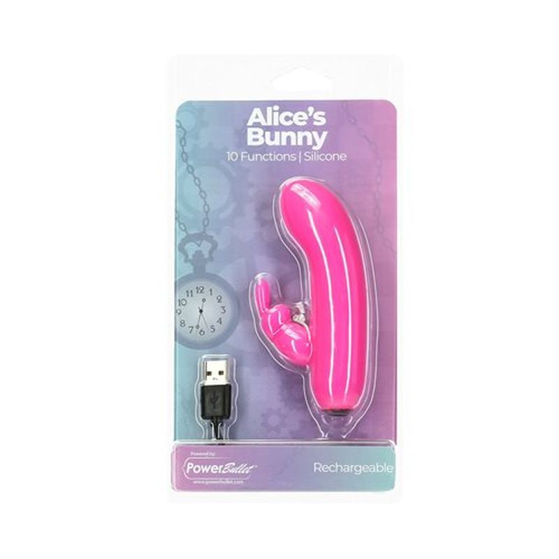 Powerbullet Alices Bunny Rechargeable Bullet With Rabbit Sleeve Pink