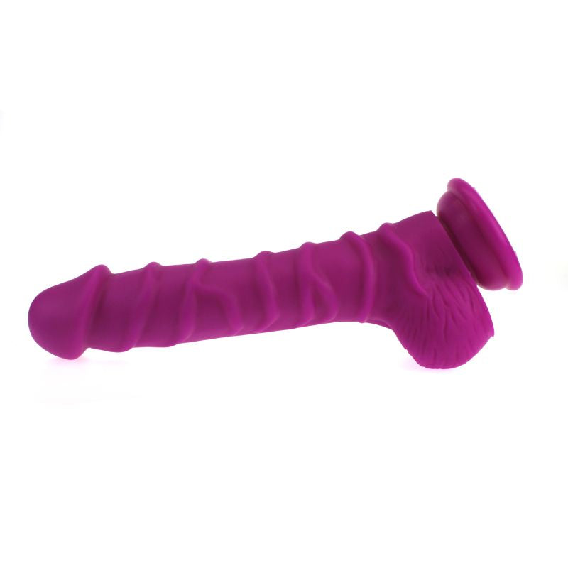 X-Men Realistic Dildo Ridged Shaft With Balls Purple