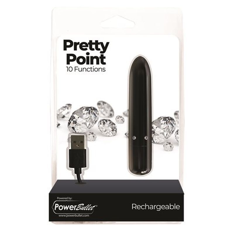Powerbullet Pretty Point 4In Bullet Black