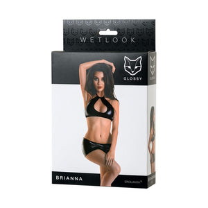 Glossy Wetlook Set Brianna - Black - Large