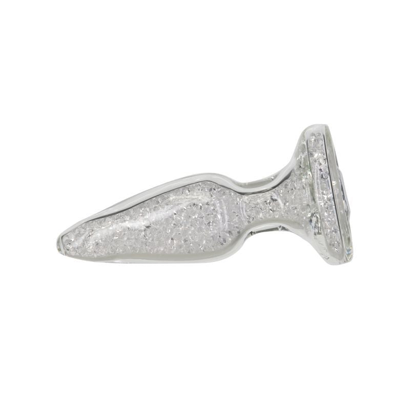 Pillow Talk Fancy Glass Anal Plug With Clear Gem