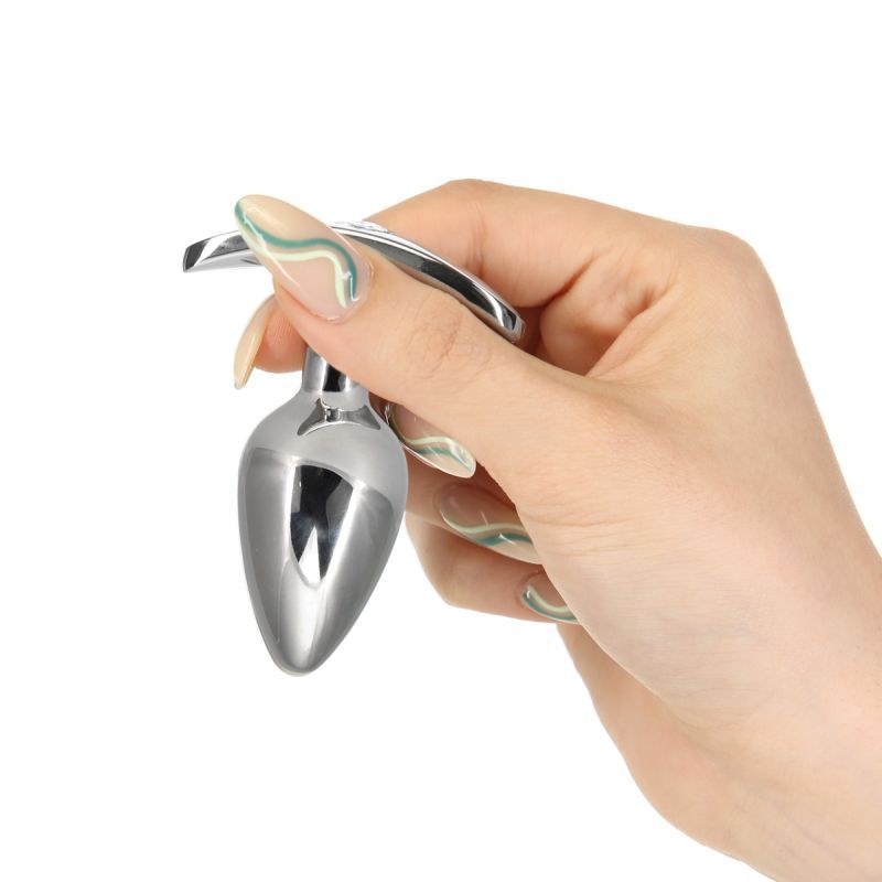 Pillow Talk Sneaky Stainless Steel Anal Plug With Crystal