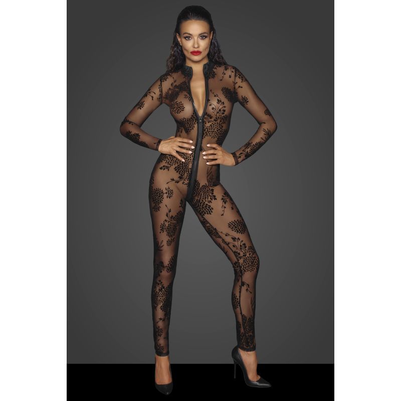 Noir Long Tulle Overall With 3 Way Zipper