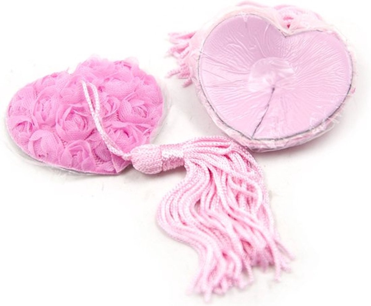 Luxury Heart-Shaped Nipple Tassels Pink