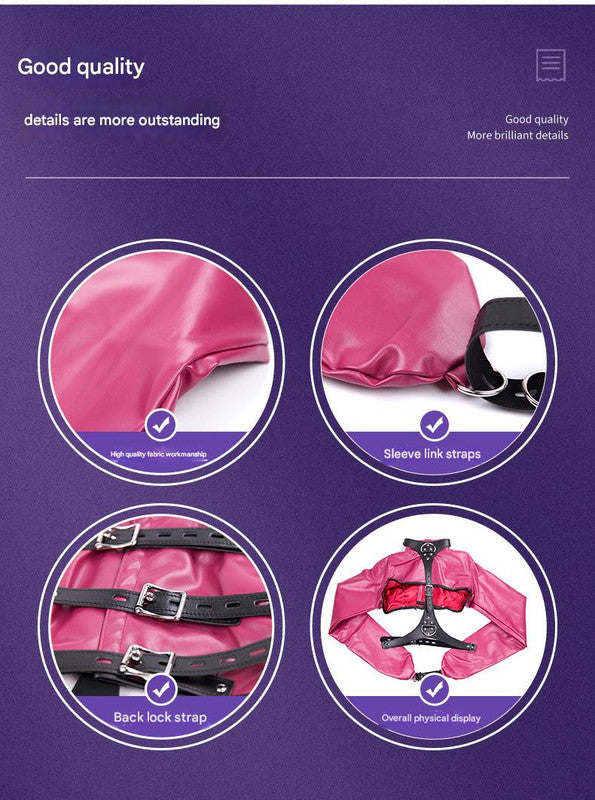 PU Leather Straitjacket Style Arm Binder & Posture Corrector