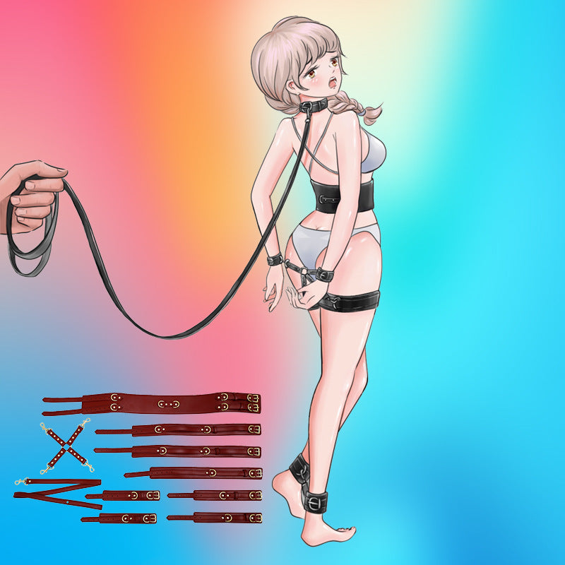 Full Body PU Leather Bondage Restraint Set