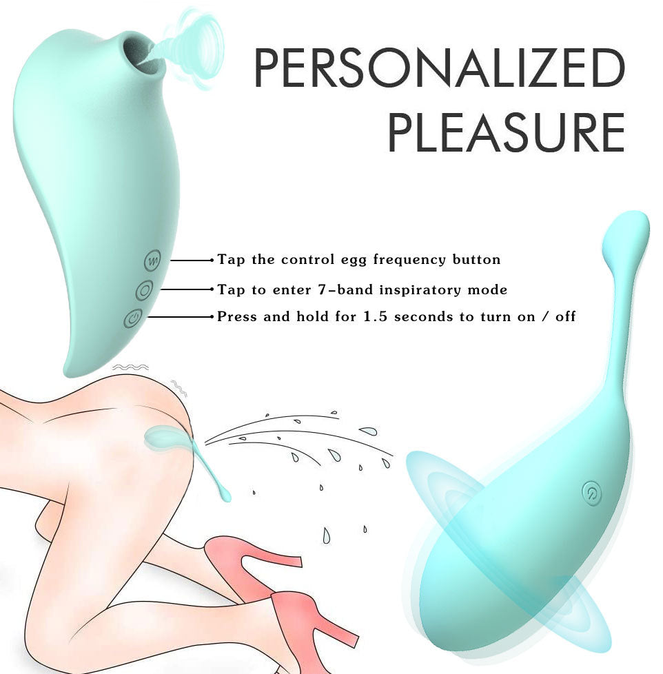 Green PulseWave Waterproof Clitoral Sucker & Vibrating G-Spot Teaser