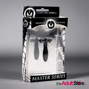 Master Series Silicone Cum Thru Barbell Penis Plug
