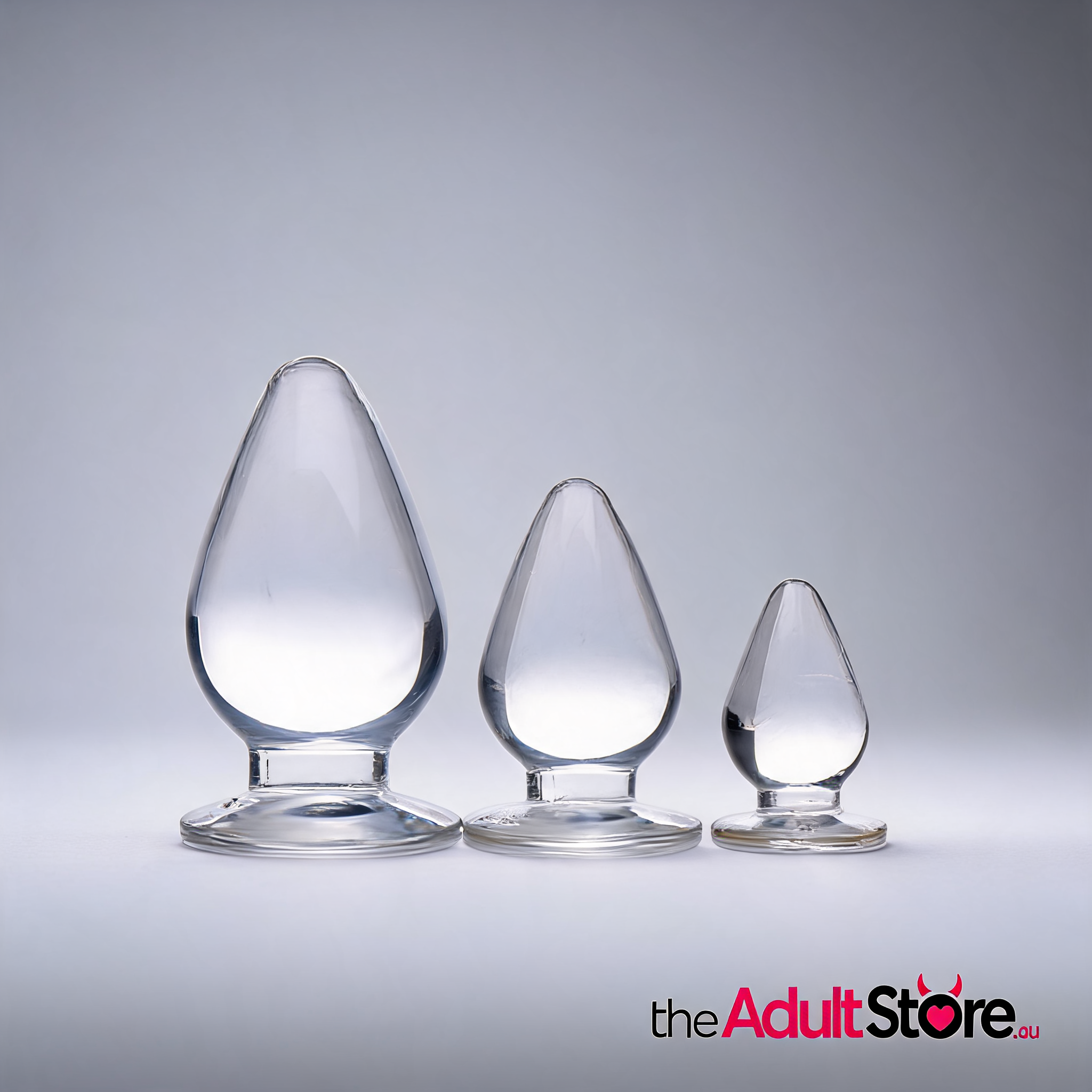 Triple Cones 3 Pc Anal Plug Set - Clear