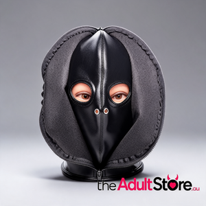 Strict Zip Front Bondage Hood Black