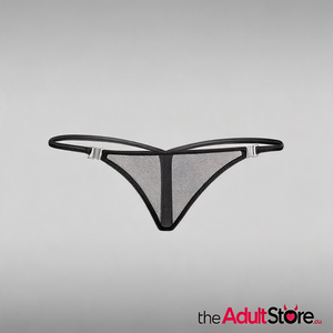 Noir Inviting Tulle G String Black