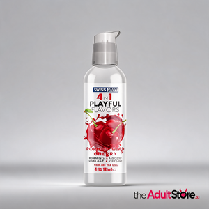 Swiss Navy Playful Flavours 4-in-1 Lubricant Poppin Wild Cherry 4Oz