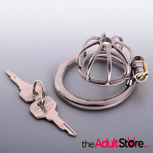 Stainless Steel Male Chastity Cage 50mm Ring