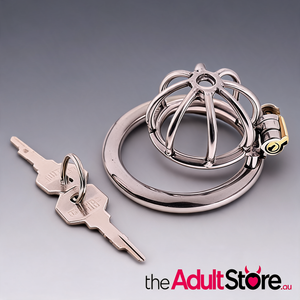 Stainless Steel Metal Cock Chastity Cage Device 50mm