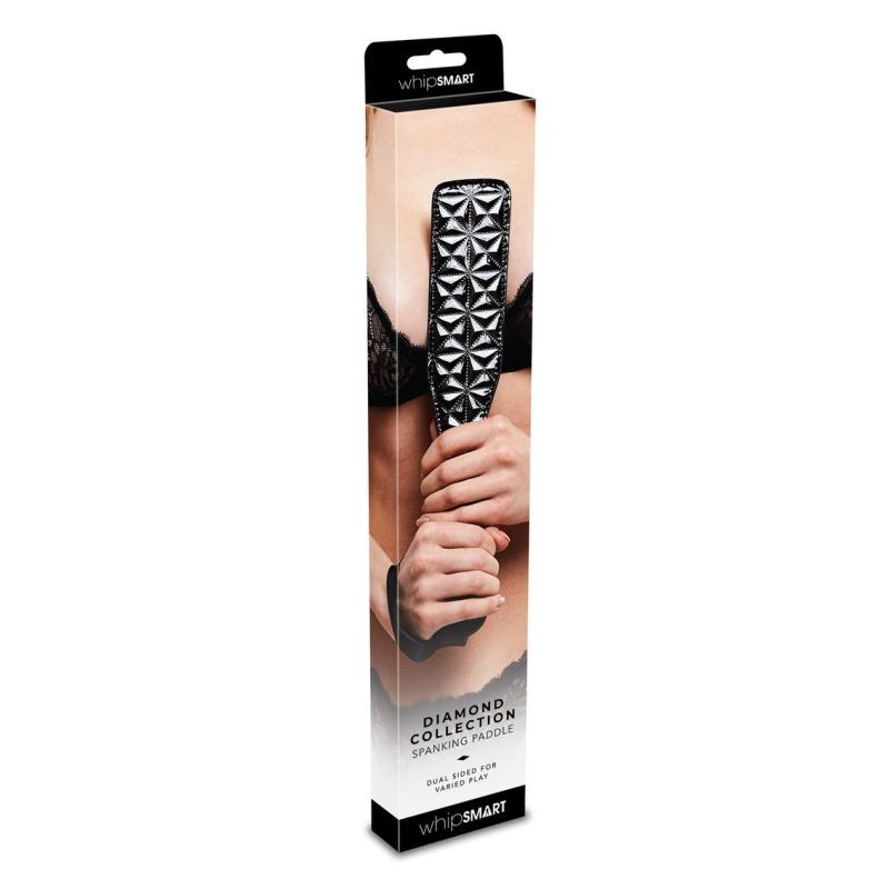 Whip Smart Diamond Textured Paddle Sparkle Sensation Sweet Control - Black