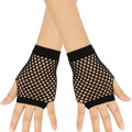 Fisnet Gloves | Erotic Gloves | Costume Gloves | Half Finger | 1 Pair | Black