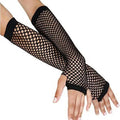 Sexy Lace Gloves-Erotic Gloves-Long Mesh Fingerless Gloves for Women - Black - One Size Fits All