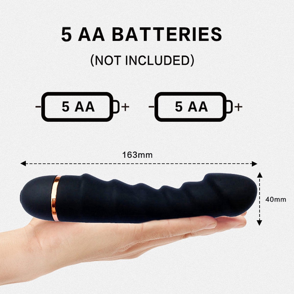Vibrator - Dildo | Sex Toys for Couples - Sex Toys for Women - Sex Games - Sex Toys - Female G-Spot Clitoral Vibrator - Sex Toys for Adults - AV Vibrator - Dildos - Female Masturbator (Black)