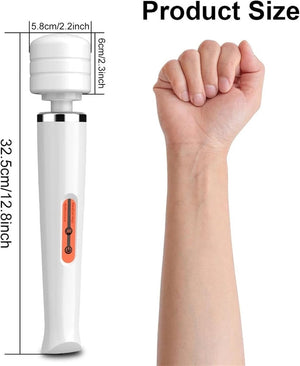 10-Speed Plug-In Wand Massager - White