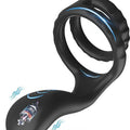 Vibrating Cock Ring - Silicone Penis Ring - Sex Toys for Couples - Sex Toys for Men and Couples - Silicone Penis Ring and Ball Stretcher Sex Toys for Men Self-Jerking Off