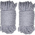 Soft and Silky Strong Braided Twisted Rope - 32 Feet 8mm (1/3") Diameter - 10 Meters Strong Multi-Purpose Hemp Rope, Shiny Rope