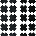 10-pack Disposable X, Plus Sign, Cross Self-Adhesive Satin Nipple Cover Pasties Stickers Black Black Black