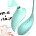 Green PulseWave Waterproof Clitoral Sucker & Vibrating G-Spot Teaser - 7 Suction Modes, USB Rechargeable