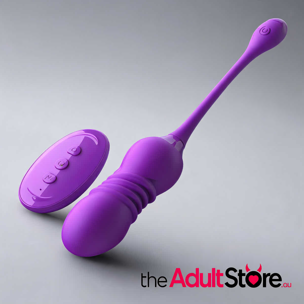 ThrustWave Remote Control Vibrating & Telescopic Pleasure Egg - Purple