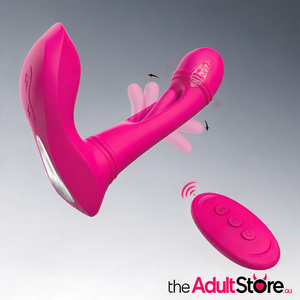 Wearable Vibrating Stimulator With Remote - Pink