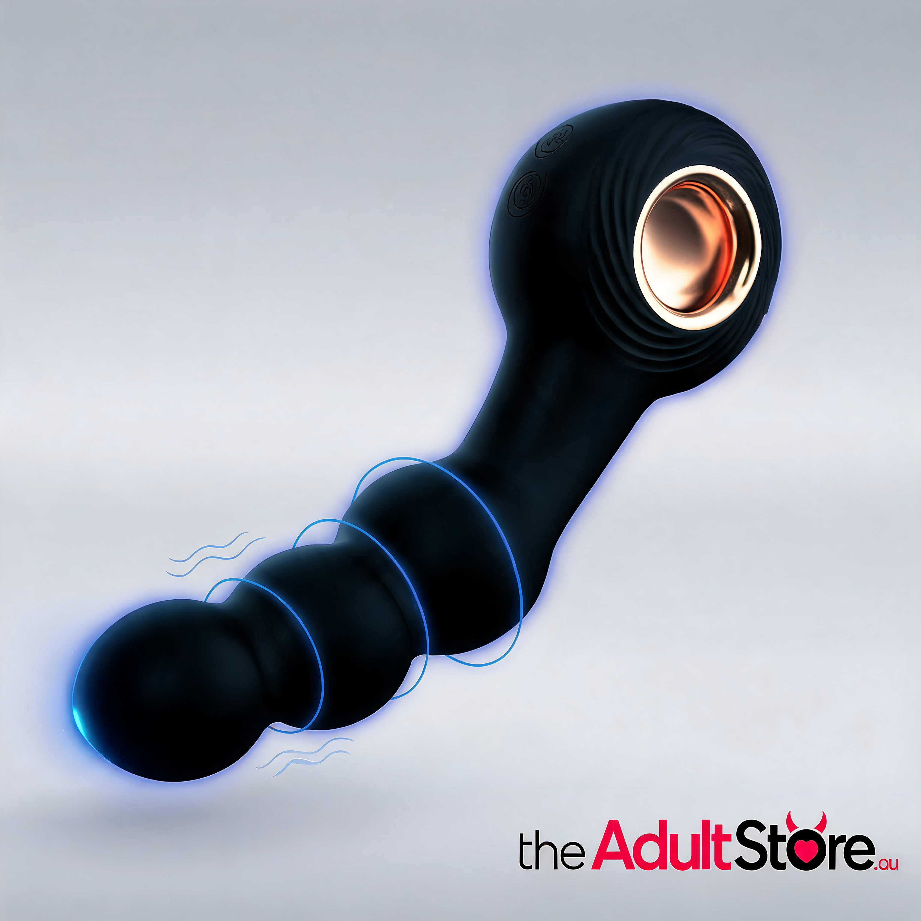 Handheld G-Spot & Prostate Massager With Beads - Black