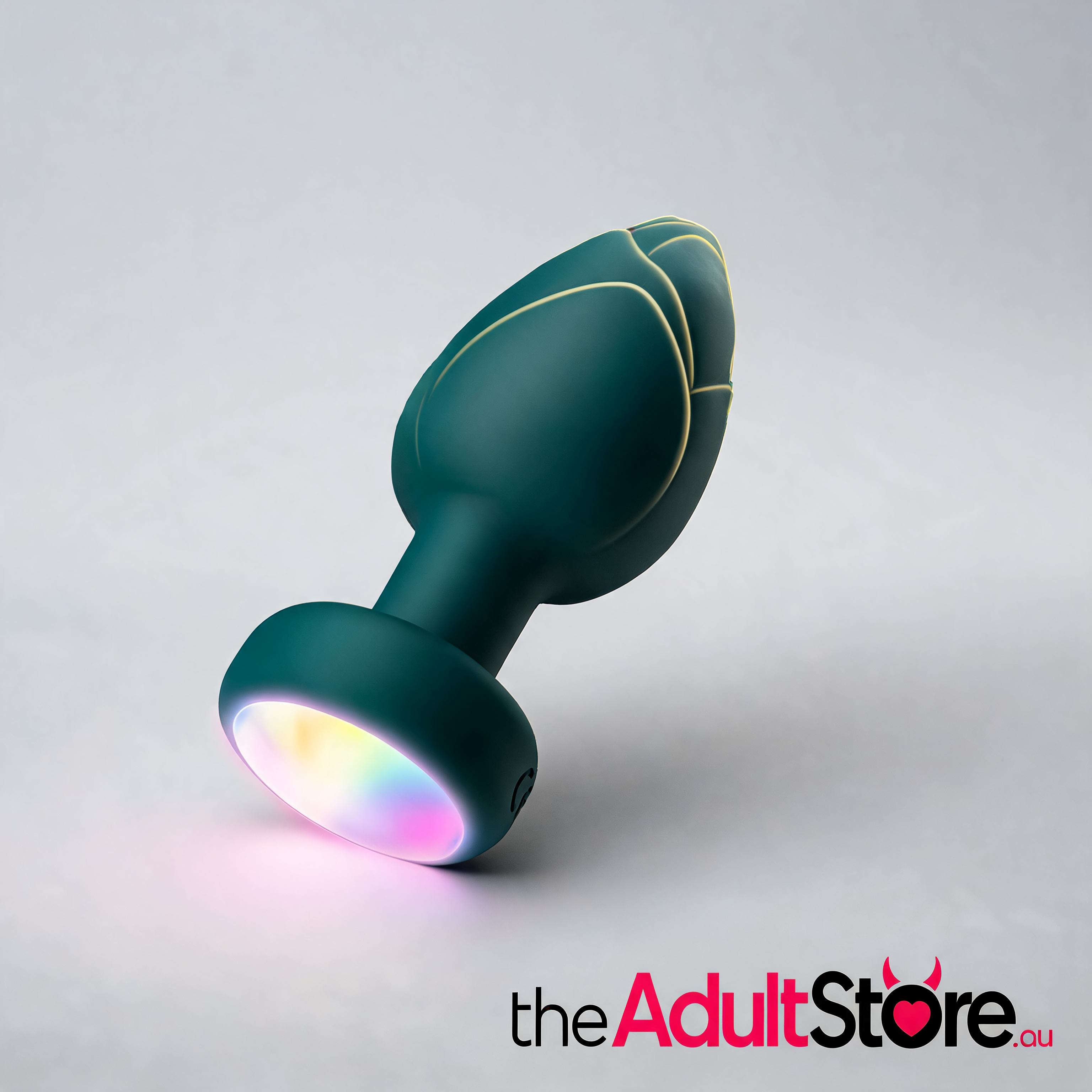 Luminous LED Vibrating Anal Plug With Wireless Remote - Green