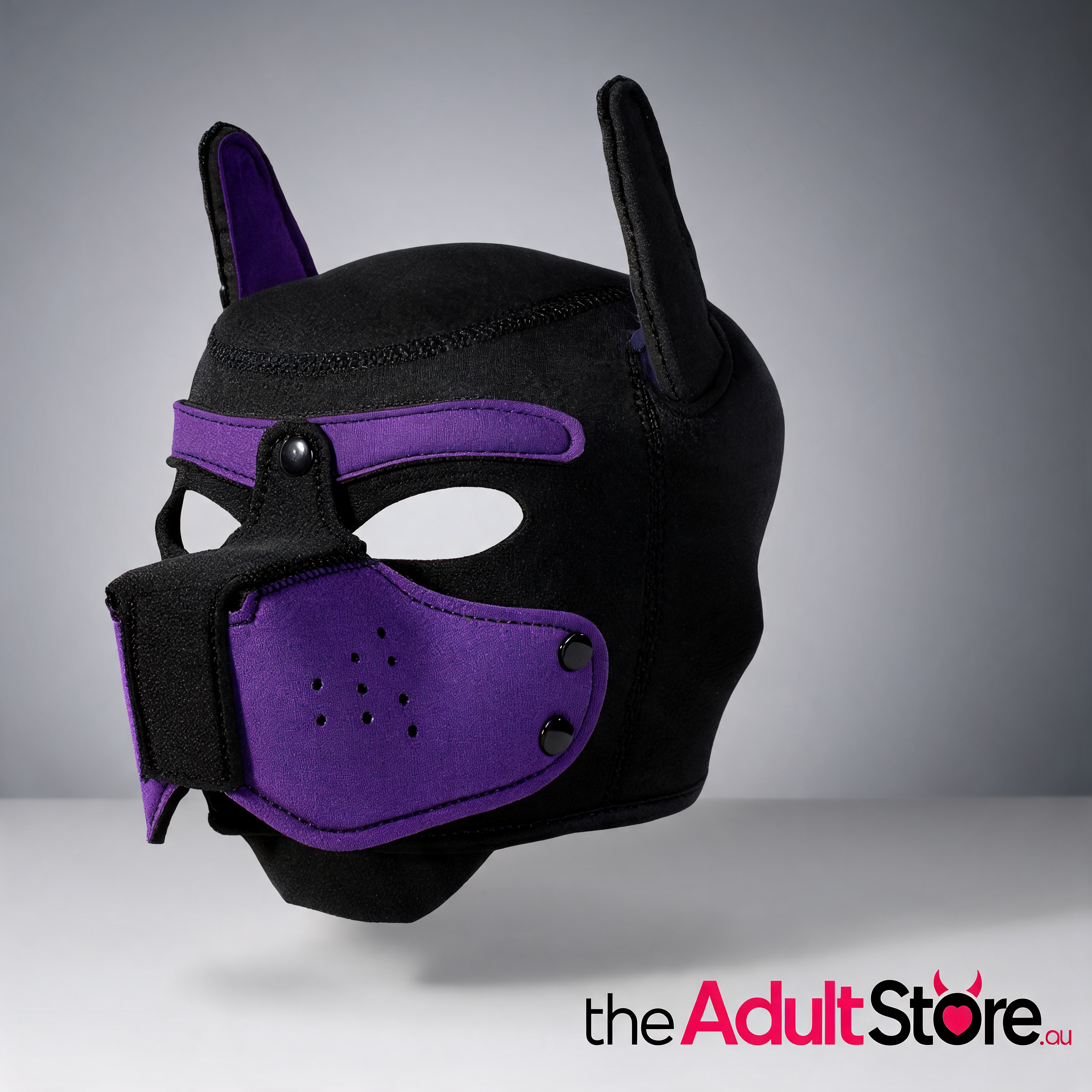 Playful Puppy Hood Mask - Purple