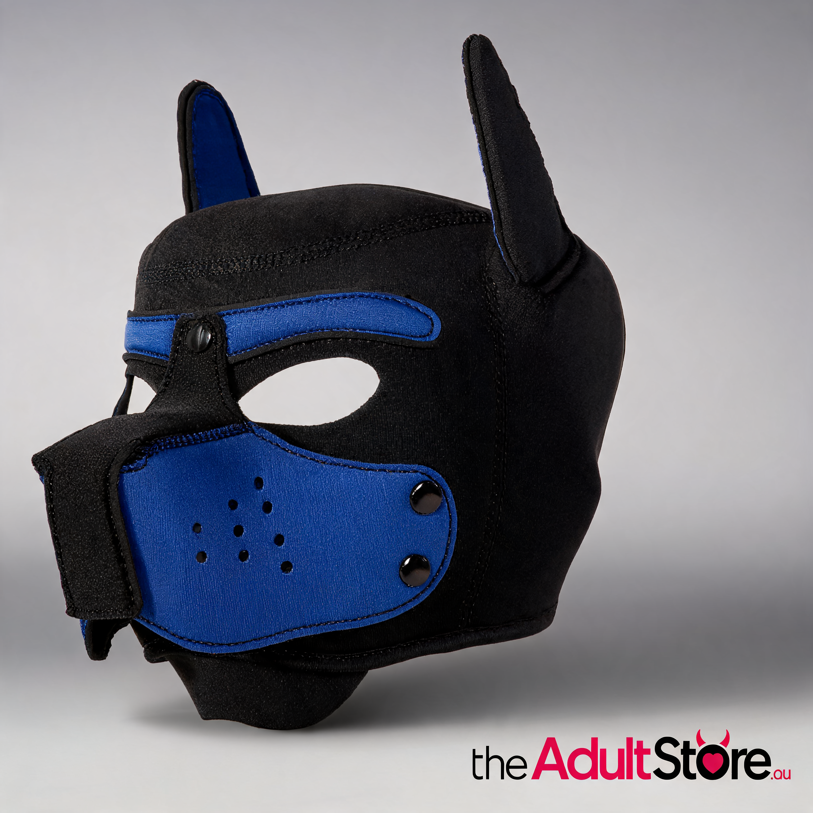 Playful Puppy Hood Mask - Blue