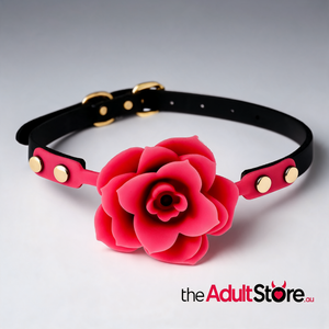 Silicone Rose Ball Gag - Pink