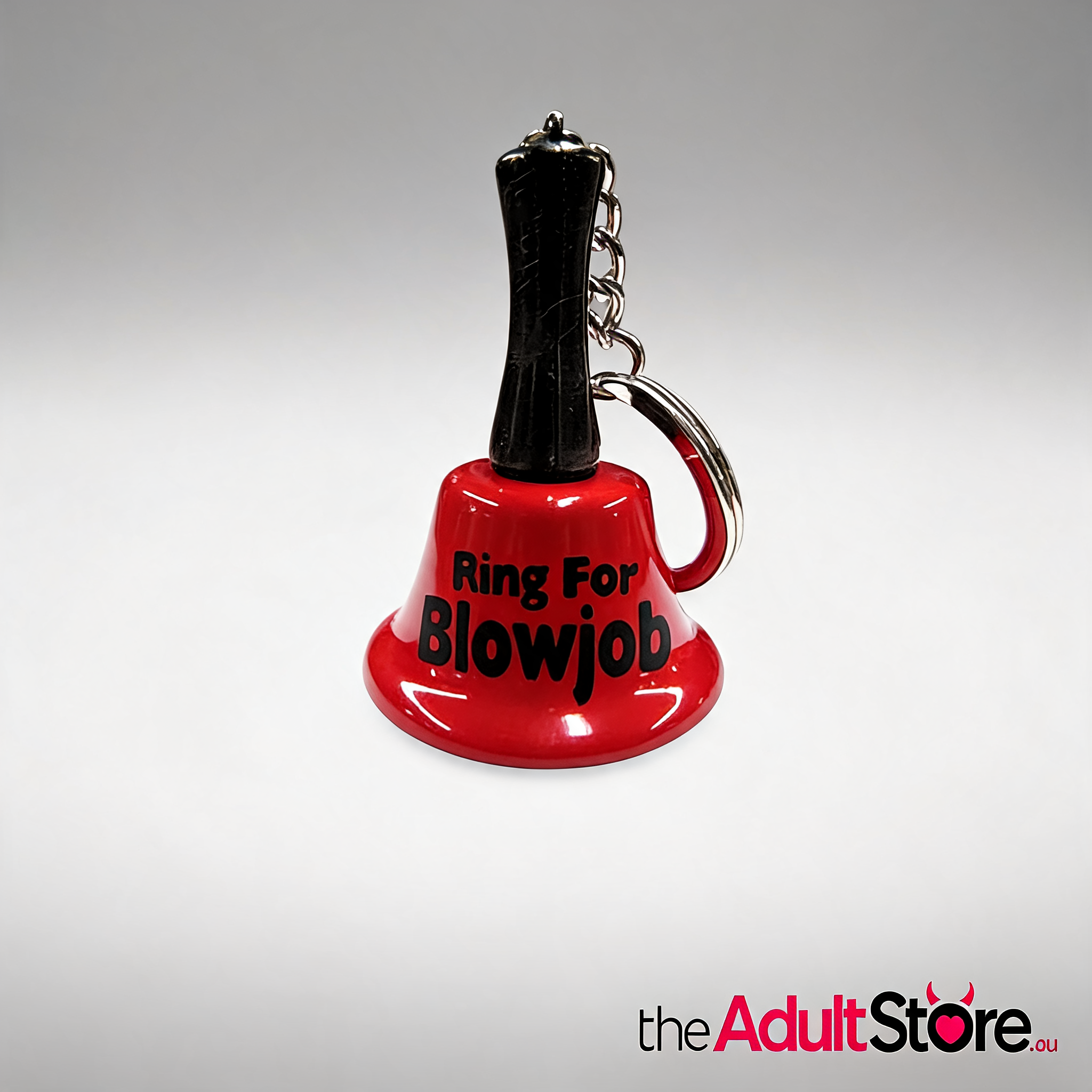 Novelty Ring For Going Down Mini Bell Keychain