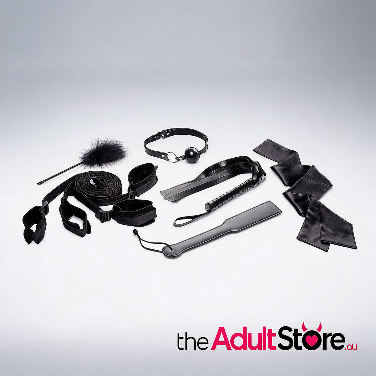 Strict Bed Restraint Bondage Kit Black