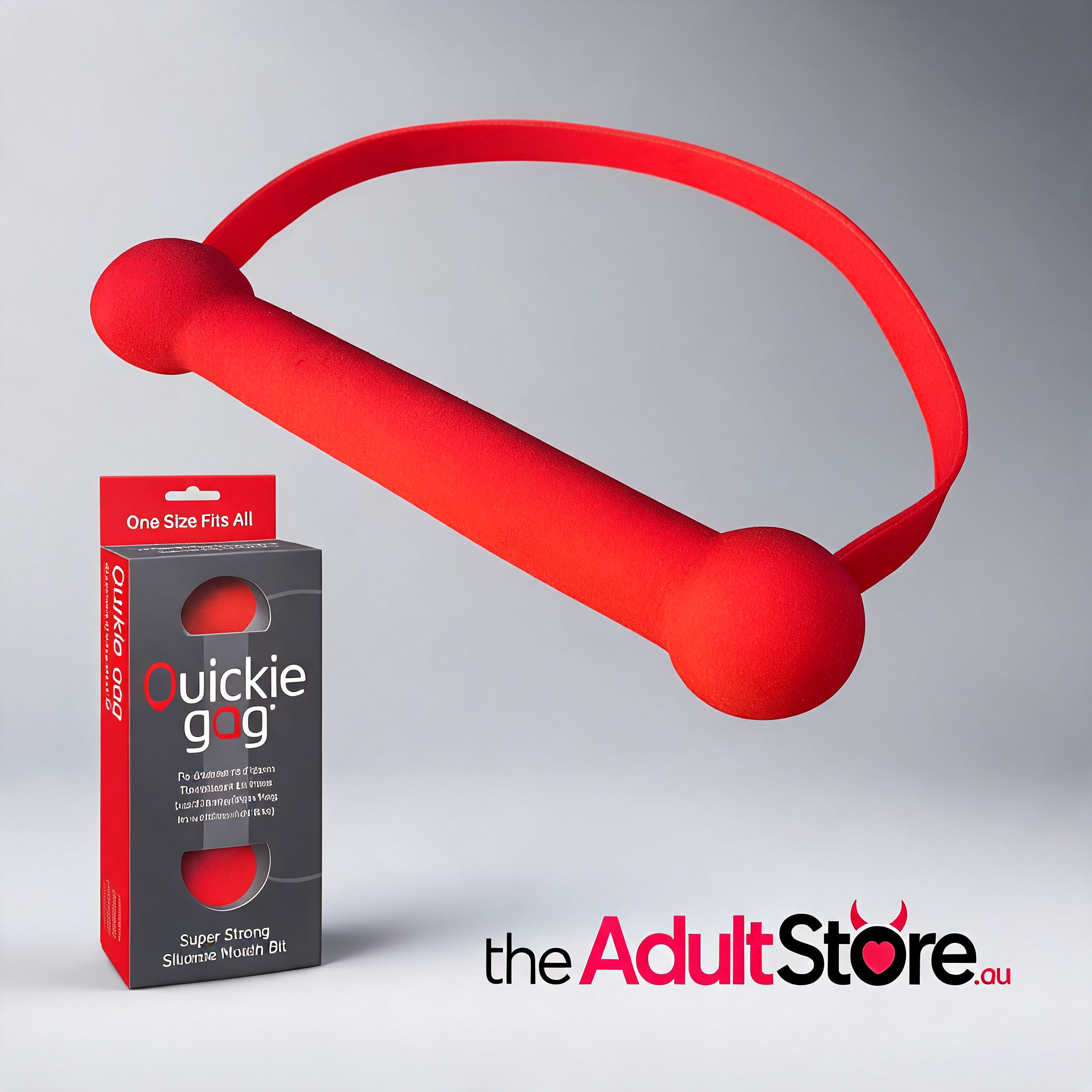Quickie Gag Mouth Bit Red