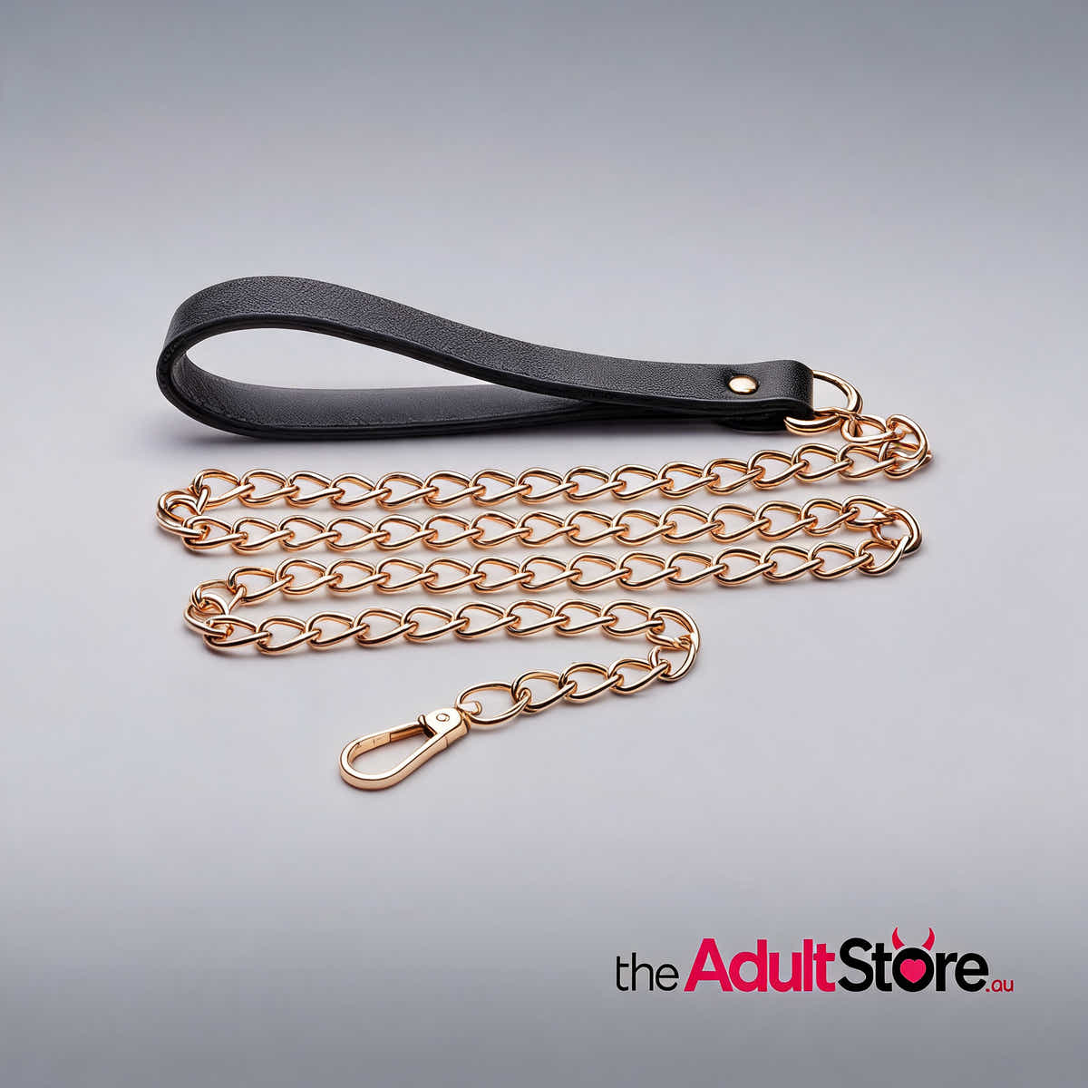 Master Series Leashed Lover Black Gold Chain