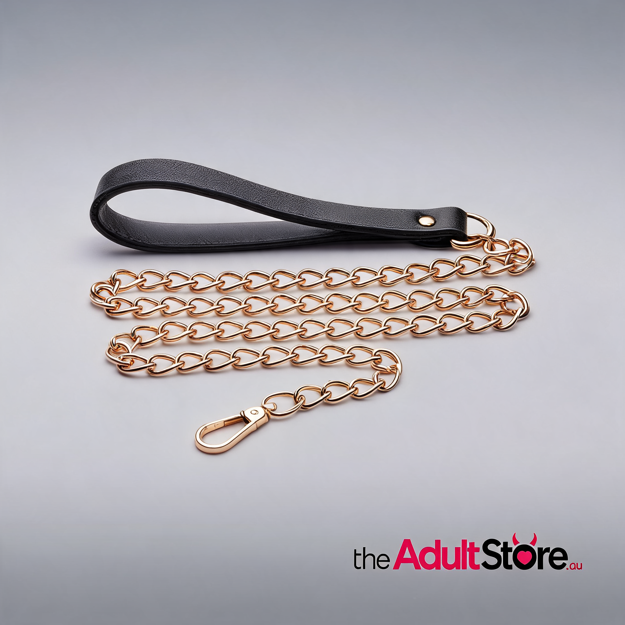 Master Series Leashed Lover Black Gold Chain