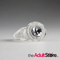 Pillow Talk Fancy Glass Anal Plug With Clear Gem
