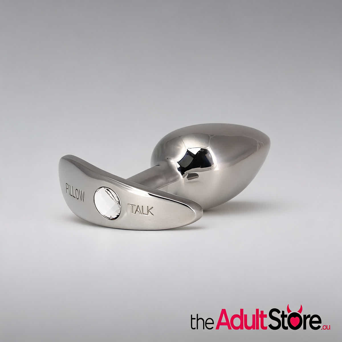 Pillow Talk Sneaky Stainless Steel Anal Plug With Crystal