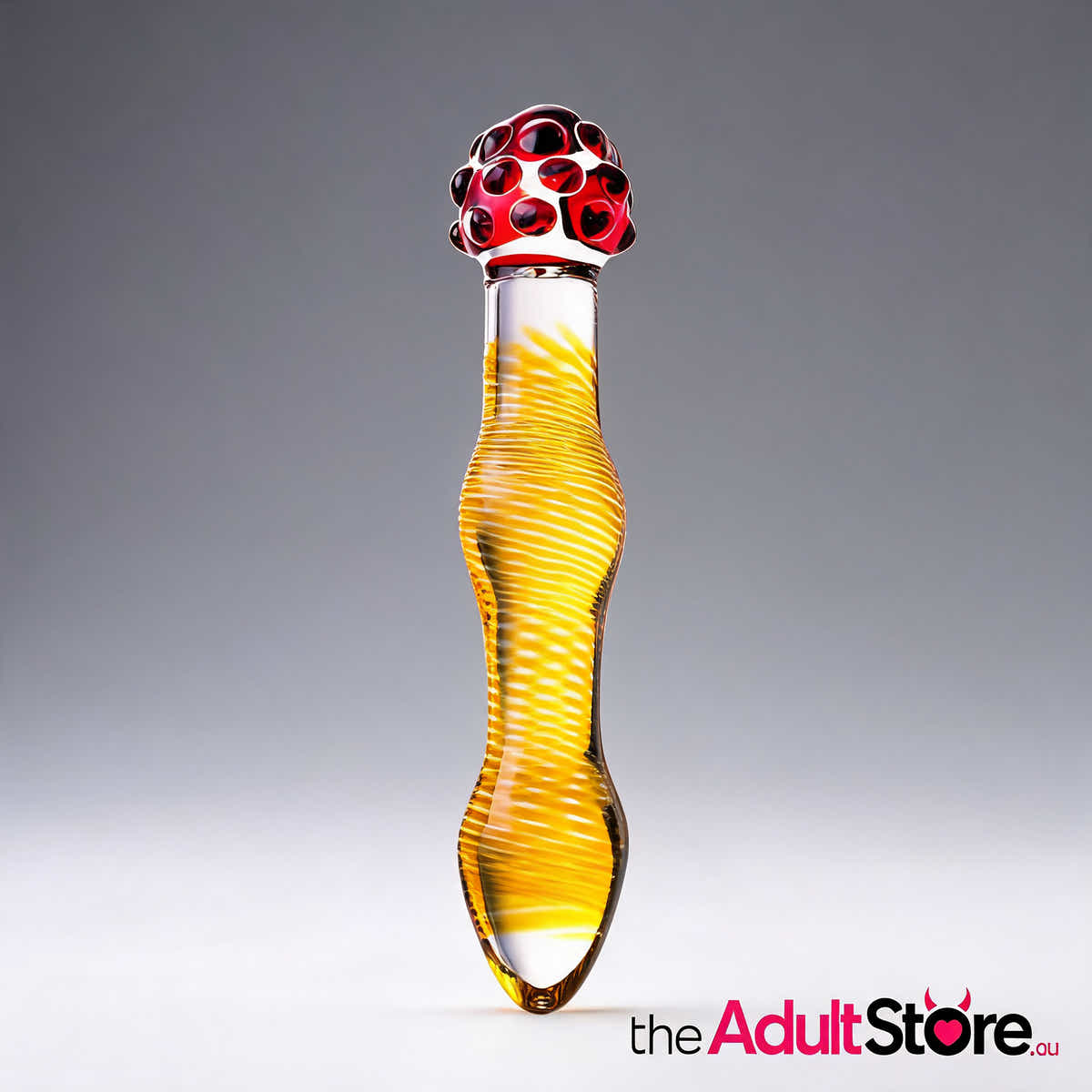 Sexus Glass Dildo Yellow And Red 20.5Cm
