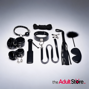 Strict Deluxe 10 Pc Bondage Set Black