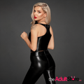 Noir Snake Wetlook Top With Zipper Black
