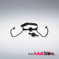 Whip Smart Diamond Ball Gag Nipple Clips - Black