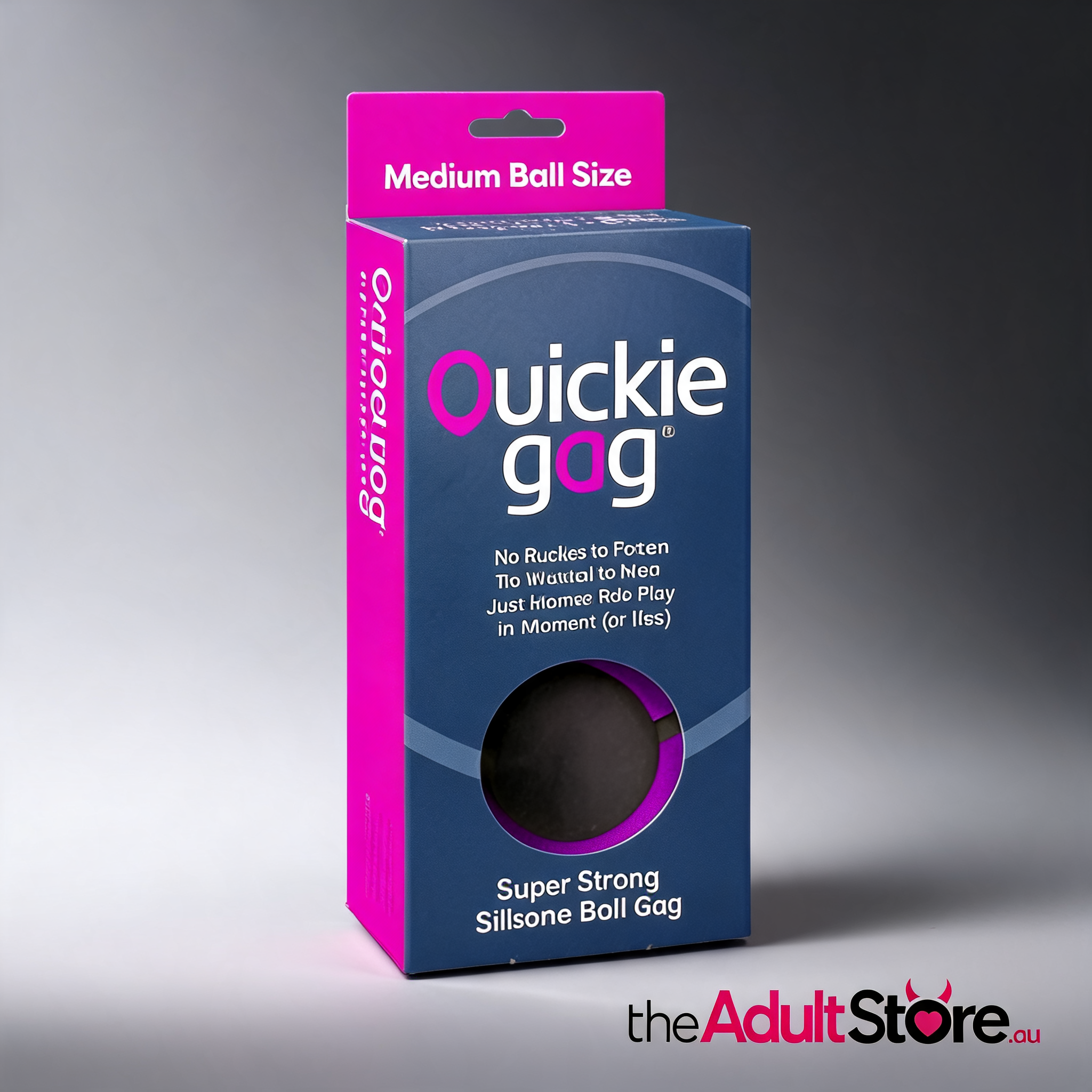 Quickie Gag Medium Ball Black