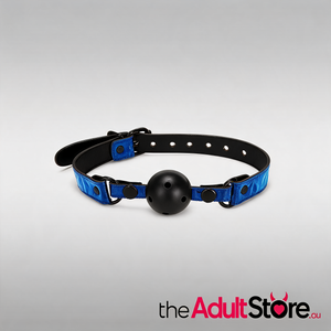 Whip Smart Diamond Deluxe Ball Gag - Blue