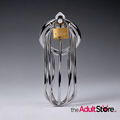 Metal Silver Birdcage Cock Cage
